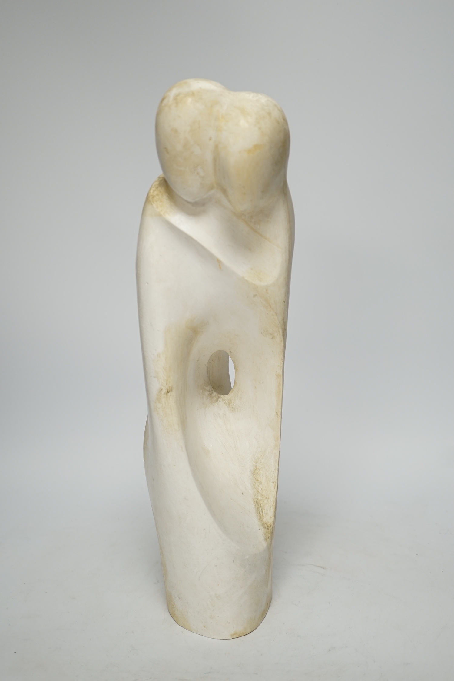 Sally Hersh (1936-2010), Standing figures plaster sculpture, 39cm